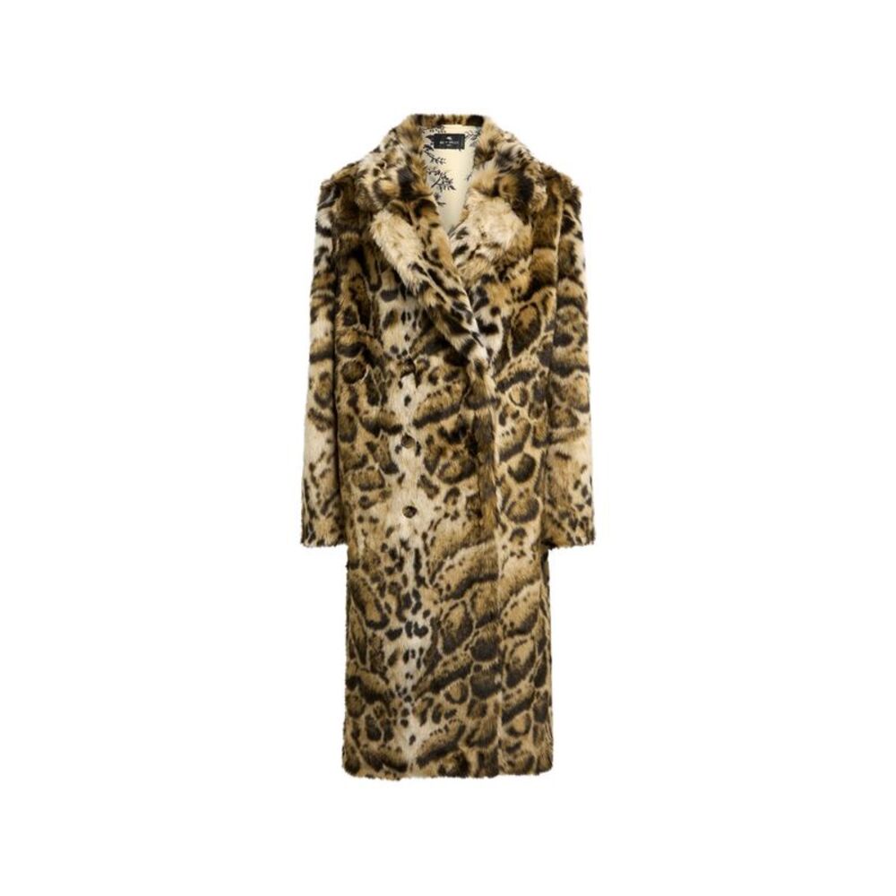 Etro Neutrals Coats - Faux Fur Coats Women